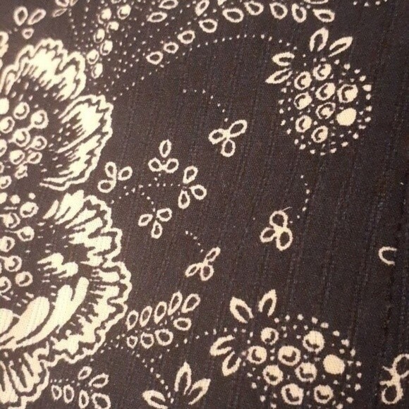 J. Crew navy blue summer skirt cotton boho 2 xs s paisley floral j.crew - Picture 7 of 8